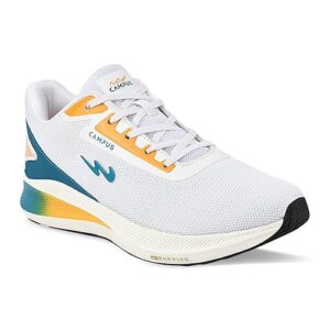 campus men's camp kripto wht/mstd running shoes 10 uk/india